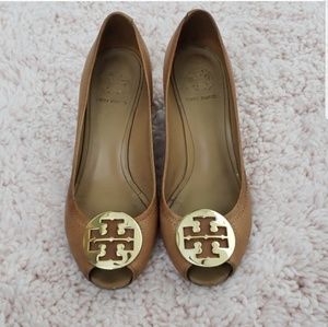 Tory Burch 'Sally 2' Peep-Toe Wedge Heels
